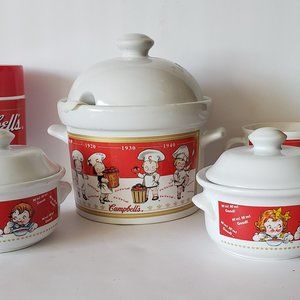 VINTAGE CAMPBELL'S SOUP SET THROUGH THE YEARS HOUSTON HARVEST